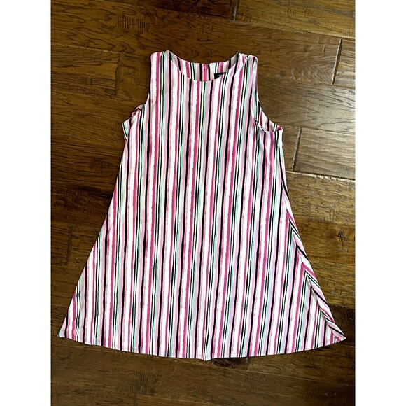Y2K Vintage Nine West‎ Striped Knee-Length Sleeveless Dress sz 10 Stretch Summer - Picture 7 of 11